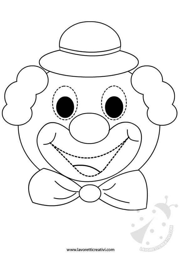 Disegni da colorare e stampare di un pagliaccio