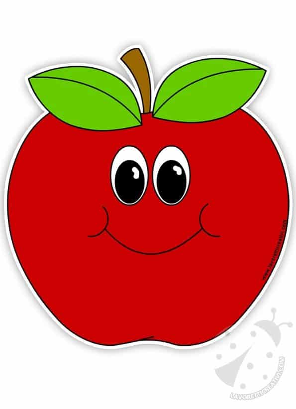 clipart apple with face - photo #10