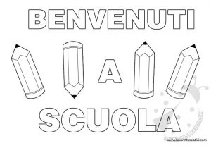 Benvenuti a scuola da colorare