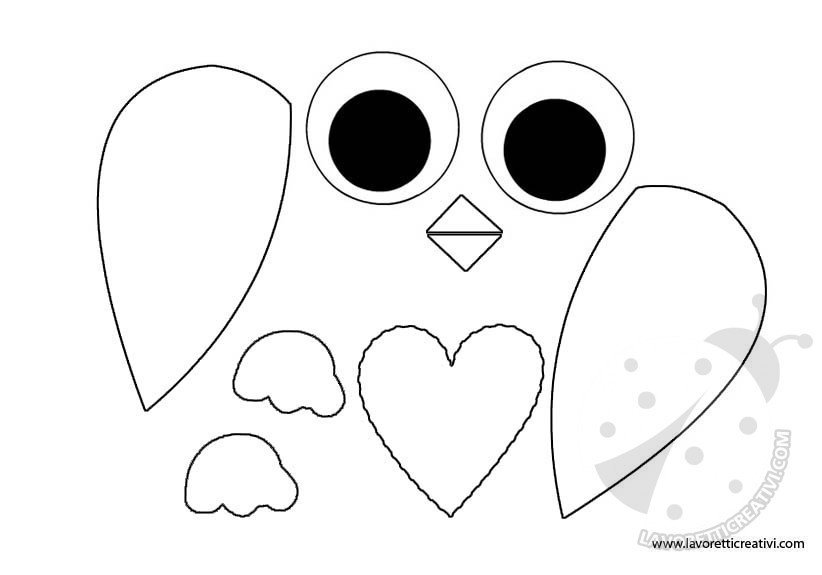 Gufo – Sagome da ritagliare Lavoretti Creativi Gufo – Sagome da ritagliare Lavoretti Creativi