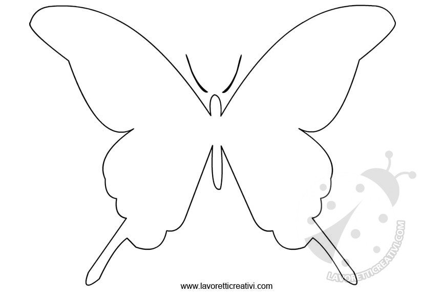 cartamodello farfalla
