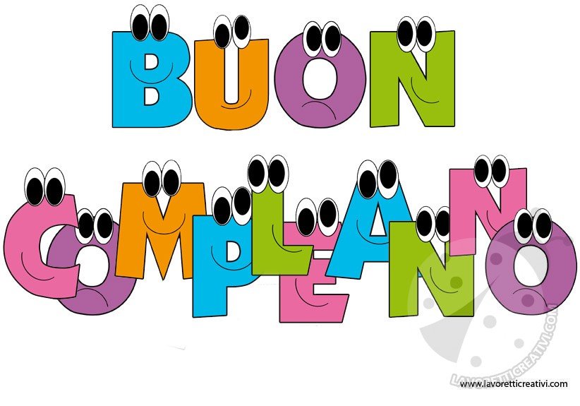 Festone Buon Compleanno da ritagliare - Lavoretti Creativi