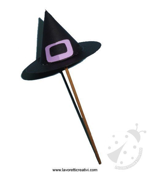 Decorazione tavola per Halloween &#8211; Cappellino strega