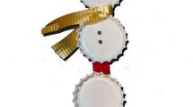 pupazzo neve tappi