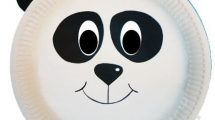 maschera panda piatto carta