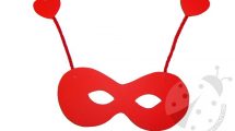 mascherina carnevale cuori 2