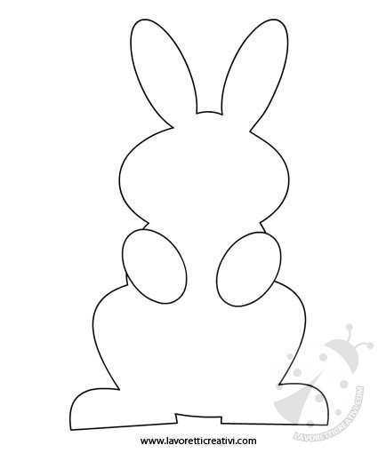 Cartamodello coniglio di Pasqua da stampare - Lavoretti Creativi