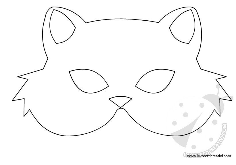 Gatto: maschera da ritagliare  Lavoretti Creativi