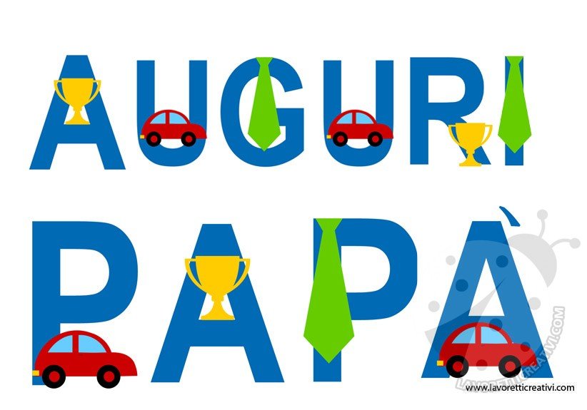 auguri papà scritta
