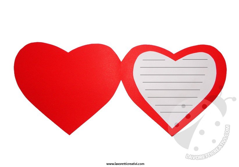 Biglietto fai da te a forma di cuore Lavoretti Creativi