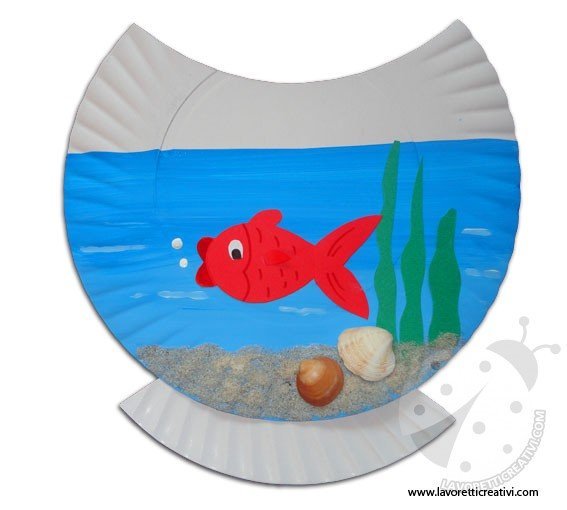 Lavoretto Con Piatto Di Carta Acquario Lavoretti Creativi