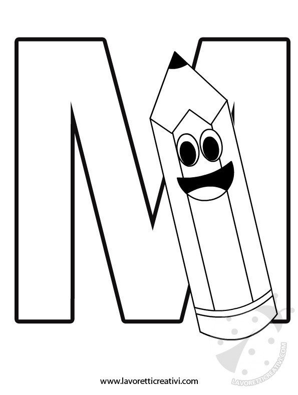 Alfabeto Con Disegni Lettera M Lavoretti Creativi