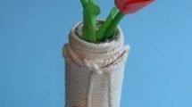 vaso fiori spago