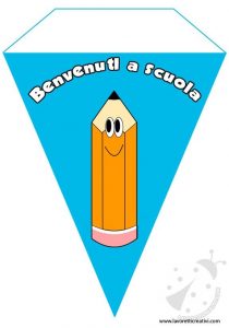 Bandierine benvenuti a scuola