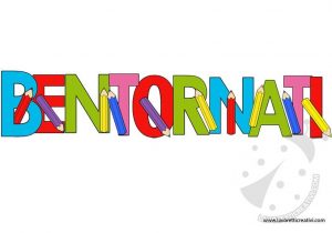 Festone Bentornati con le matite per la classe