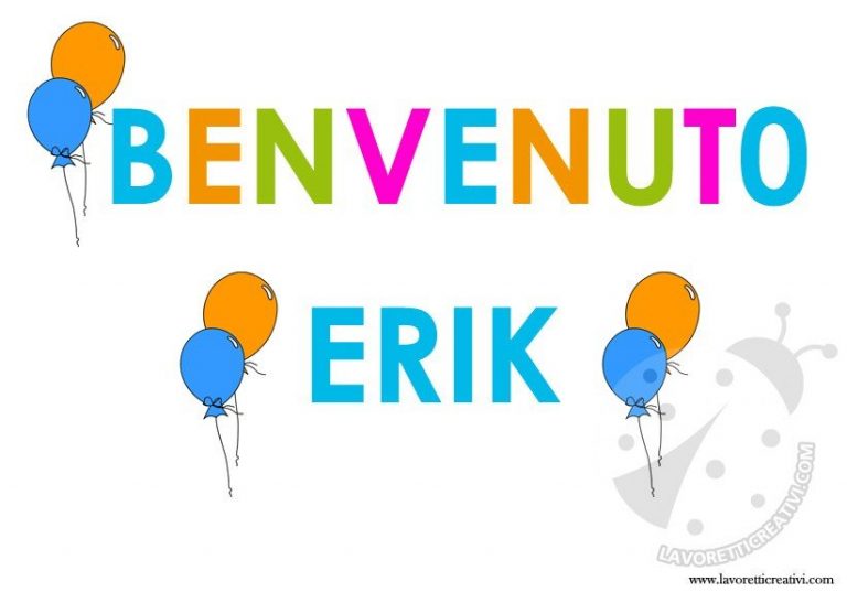 Festone BENVENUTO In Carta - Celeste, 300x15cm, Per Feste Nascita Bambino - Foto 3