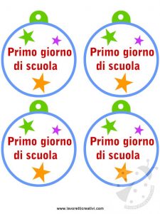 Medaglie primo giorno di scuola