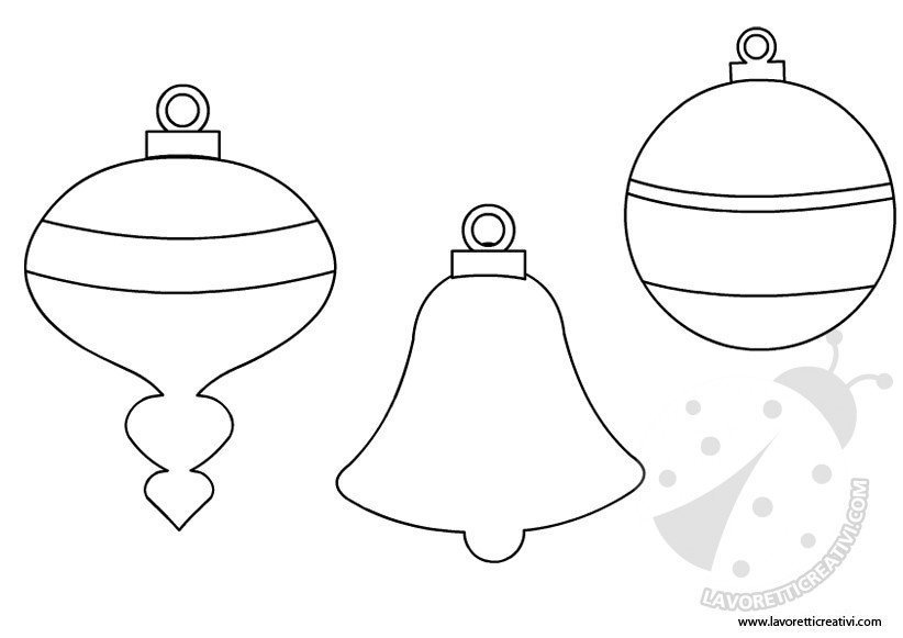 Disegni Di Palline Di Natale.Sagome Palline Di Natale Lavoretti Creativi