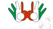 occhiali carta tricolore
