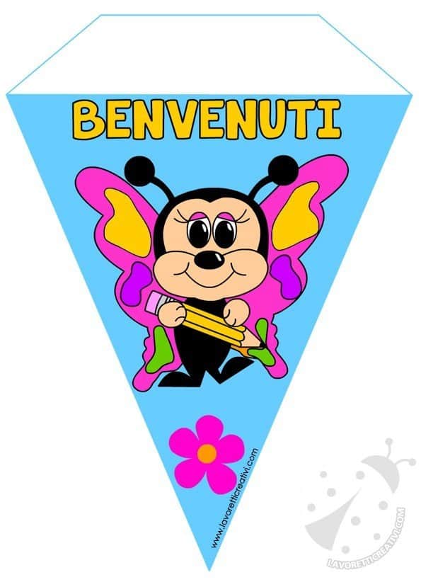 Festone per inizio scuola infanzia con animali 7 bandierine-accoglienza-scuola-animali-1