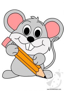 Topolino con matita