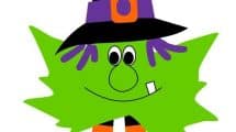 strega halloween foglia