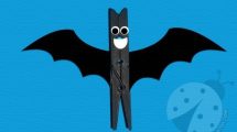 pipistrello molletta legno 11