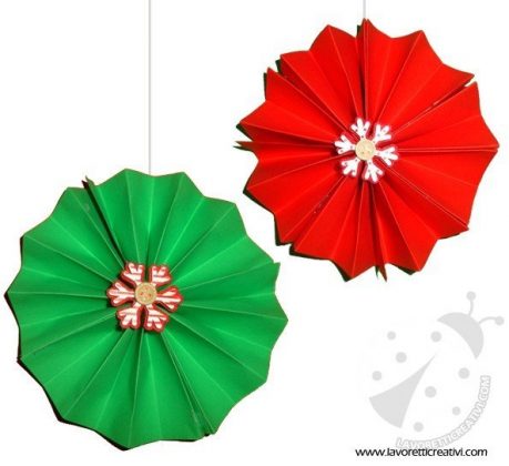 5 Rosoni Decorativi Di Natale Bianchi E Rossi, Addobbi Per Albero O Casa, Nuovi