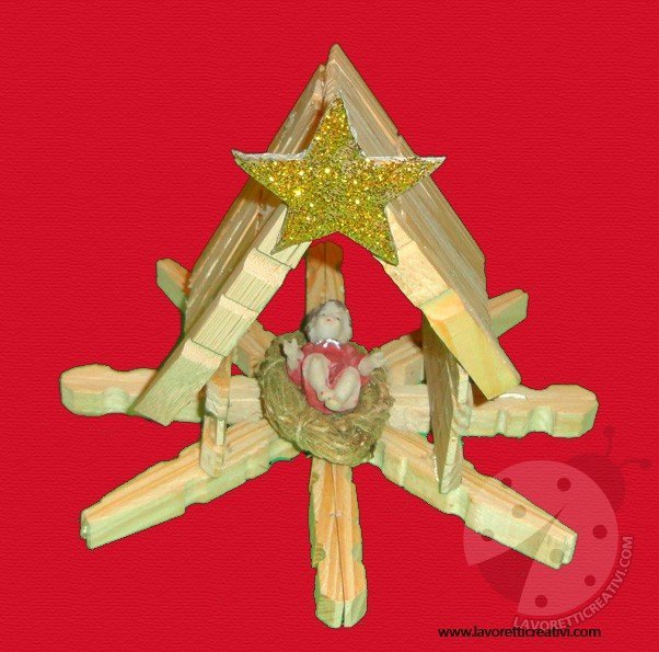 Presepe con mollette di legno lavoretti creativi Lavori creativi in legno
