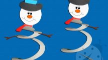pupazzo neve decorazione spirale 3
