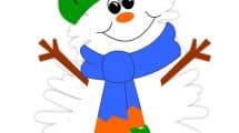 pupazzo neve sagome mani 3