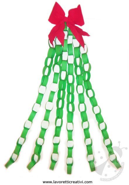 albero natale catene carta