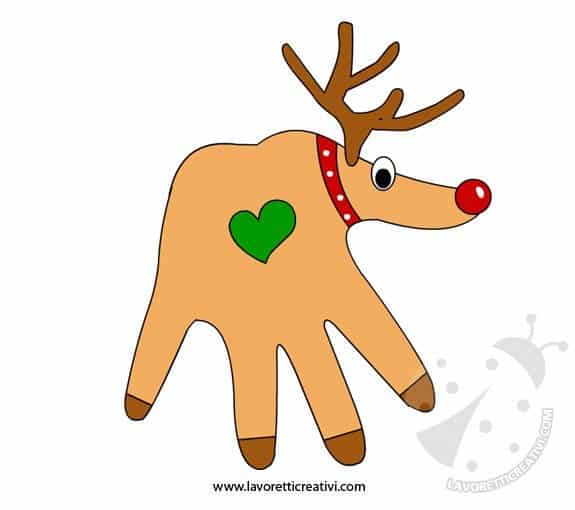 Rudolph con sagoma mano