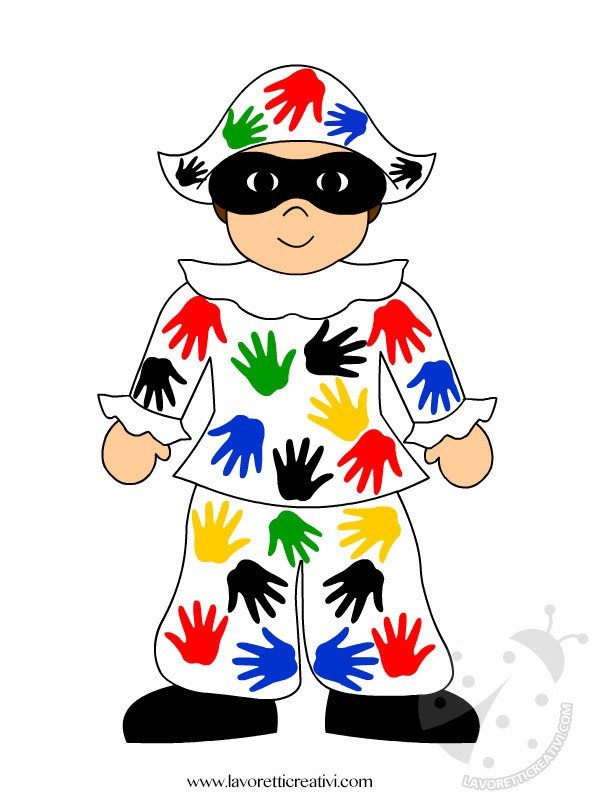 Cartellone per Carnevale 7 cartellone-arlecchino-mani- addobbi-carnevale-scuola