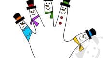 mano pupazzi neve