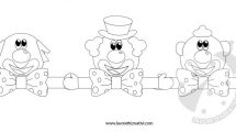 festone pagliacci da colorare