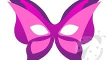 maschera farfalla rosa