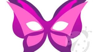 maschera farfalla rosa