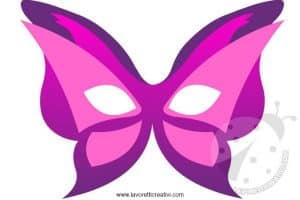 maschera farfalla rosa