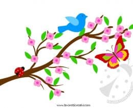 addobbi primavera ramo pesco