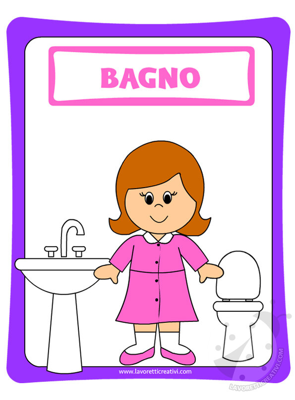 cartello per bagni bambine