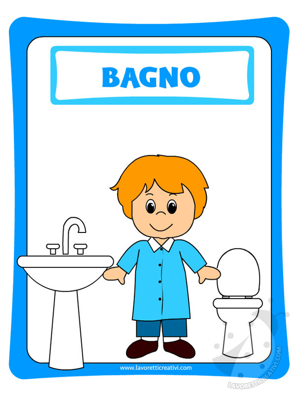 cartello per bagni bambini