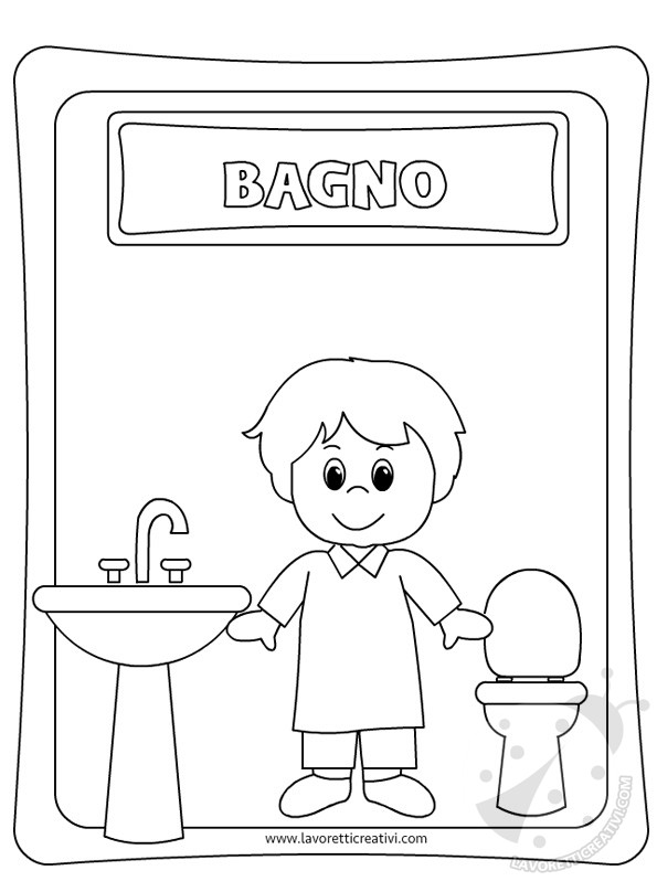 cartelli bagno per bambini