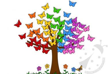 cartellone primavera albero