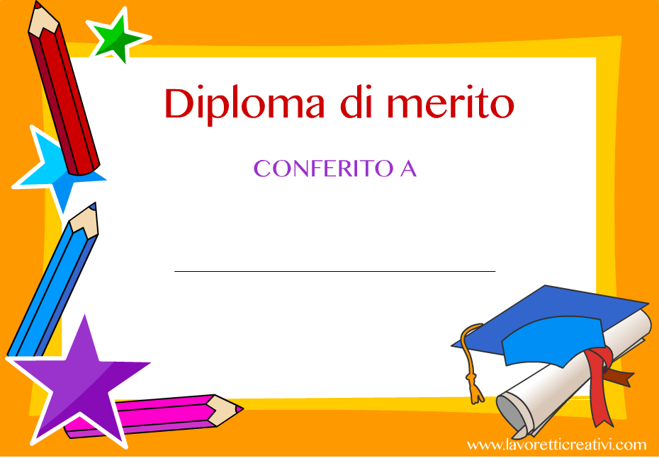 Diplomi scuola primaria 1 Lavoretti Creativi