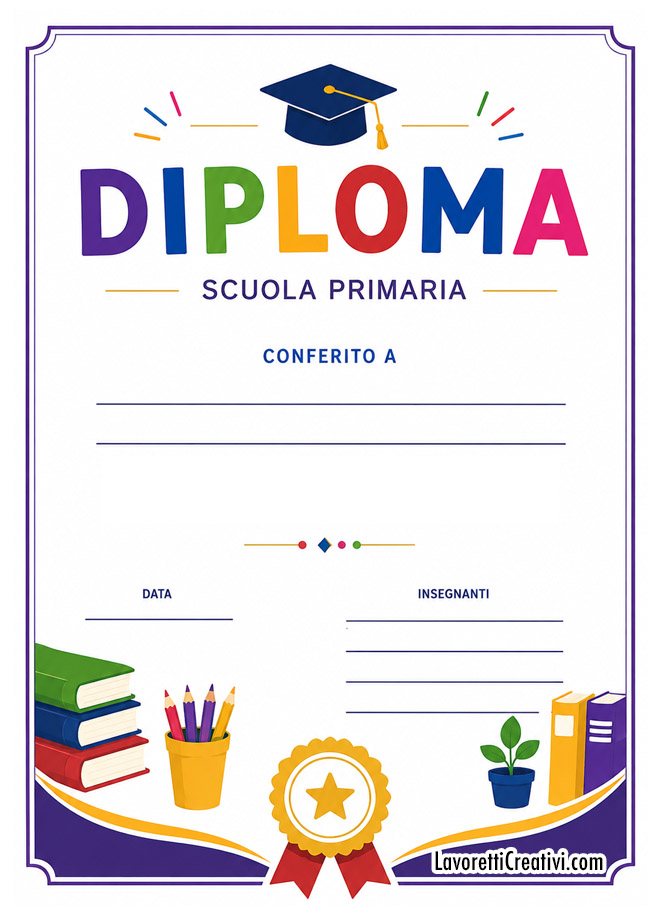 diploma di merito scuola primaria verticale