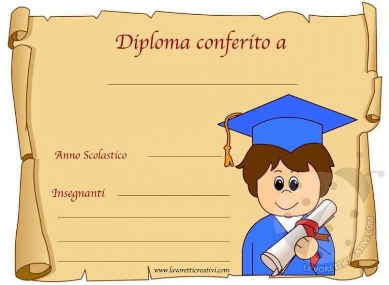 Diplomi di fine anno scuola primaria - Lavoretti Creativi