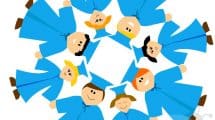 girotondo bambini tocco carta