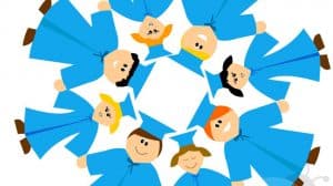 girotondo bambini tocco carta