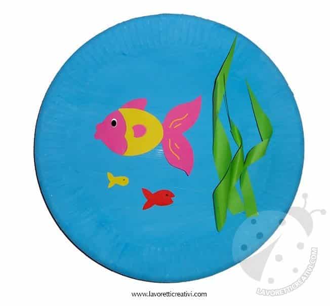 Lavoretti per bambini - Acquario con piatto di carta